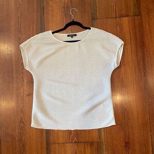 Lafayette 148 taupe pleated blouse Size S